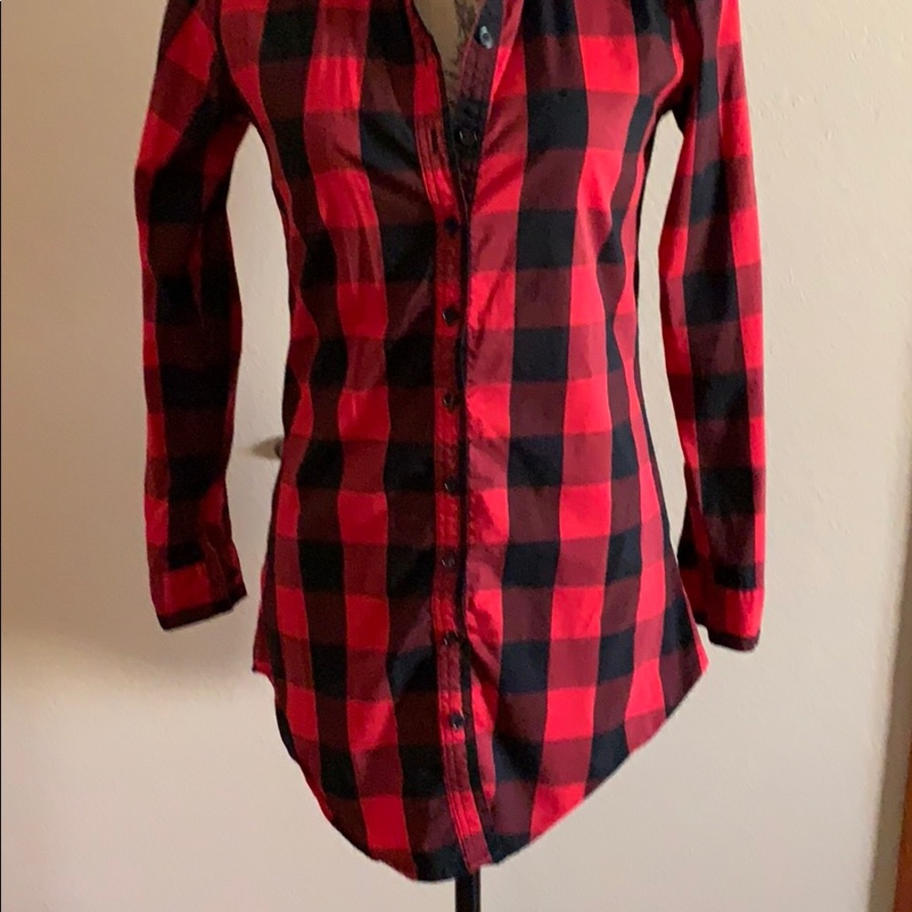 Button up plaid shirt